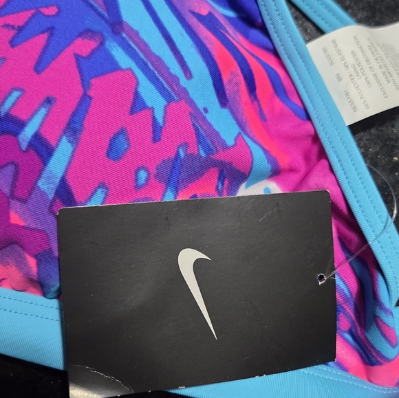 Nike Blue and Pink Sports Bra with Moisture-Wicking Fabric NTW - Picture 8 of 8